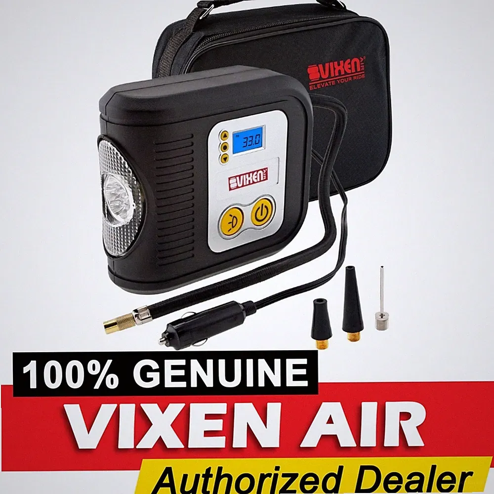 120 PSI PORTABLE AIR COMPRESSOR TIRE/TOY INFLATOR W/LED LIGHT CAR 12V VXI3232P