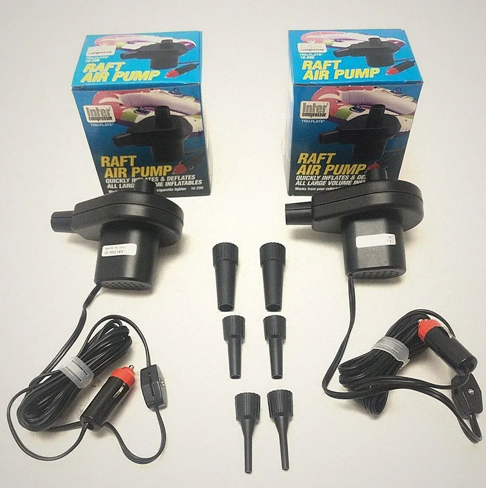 2 Electric Portable Air Pump For Inflatable Air Mattress Raft Bed Boat Pool Toy