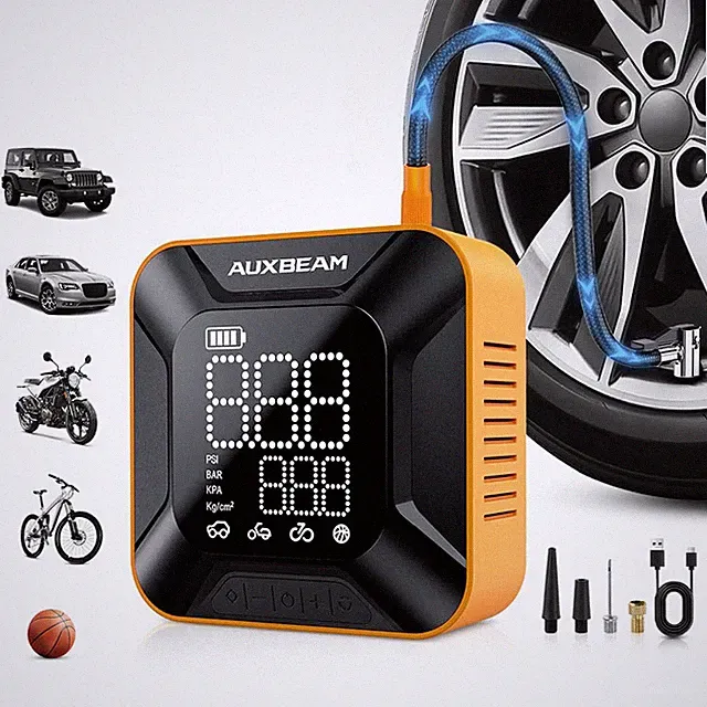 Auxbeam Tire Inflator Portable Air Compressor Compact Car Air Pump Digital Tire