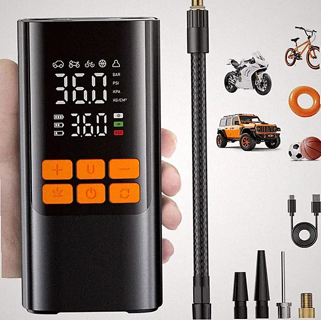 Cordless Portable Air Pump, 150PSI Fast Tire Inflator with Pressure Gauge - NIB