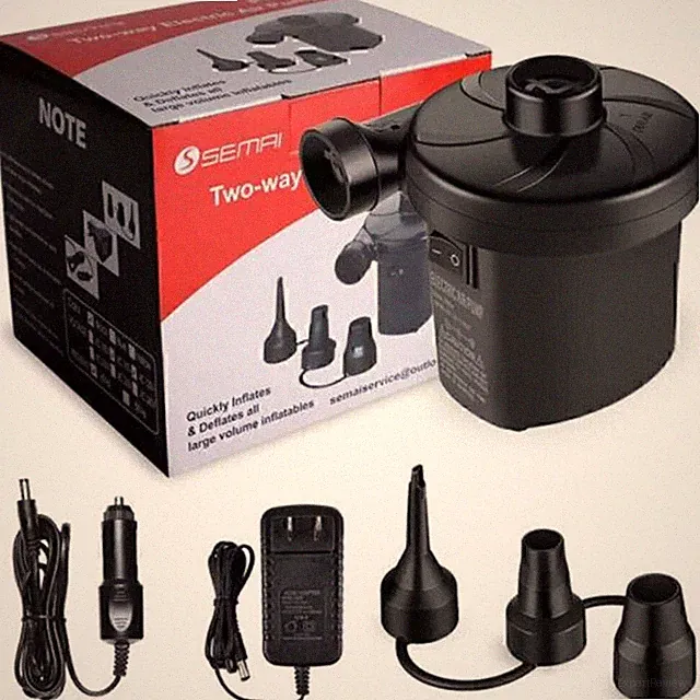 Electric Air Pump 12V for Air Mattress, Inflatable Pool Raft Bed Boat, Portable