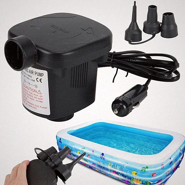 Electric Portable Air Pump For Inflatable Air Mattress Raft Bed Boat Pool Toy US