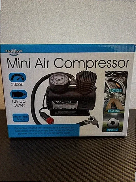 Mini Air Compressor, PSI 300, 12V, Tires and Other Inflatables, Sterling Auto