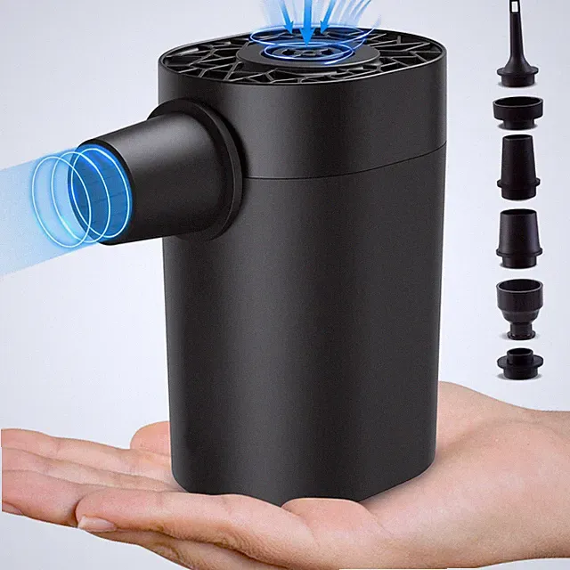 Portable Pump for Air Beds, High-Pressure Inflator with Nozzles for Floats Rafts