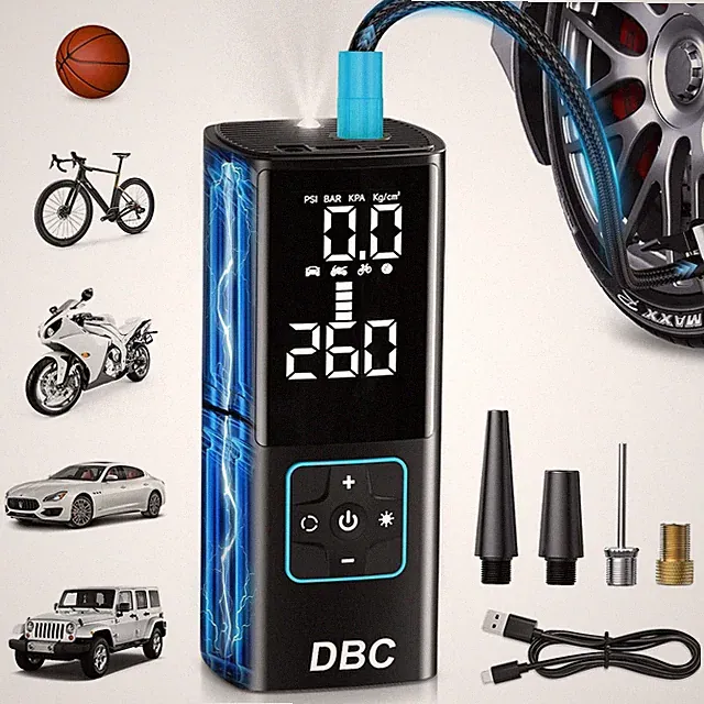 Tire Inflator Portable Air Compressor, 3X Faster Cordless Bike Pump, 20000mAh...
